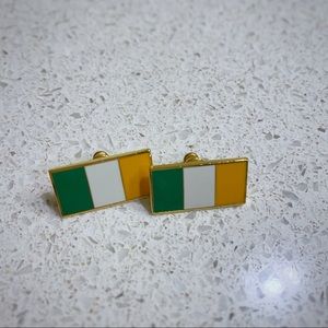 Irish Flag Enamel Post Earrings